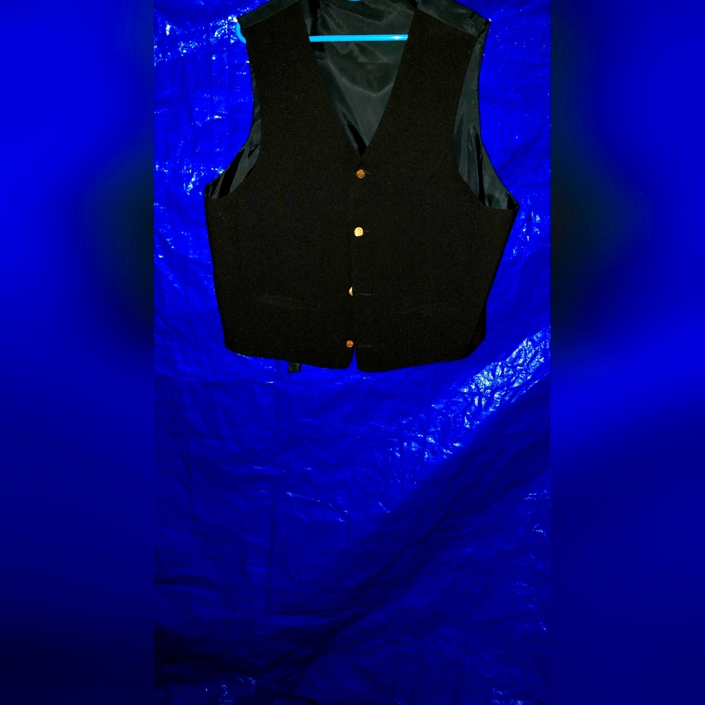 Black Vest with Gold Buttons (For Kids) Size SMALL